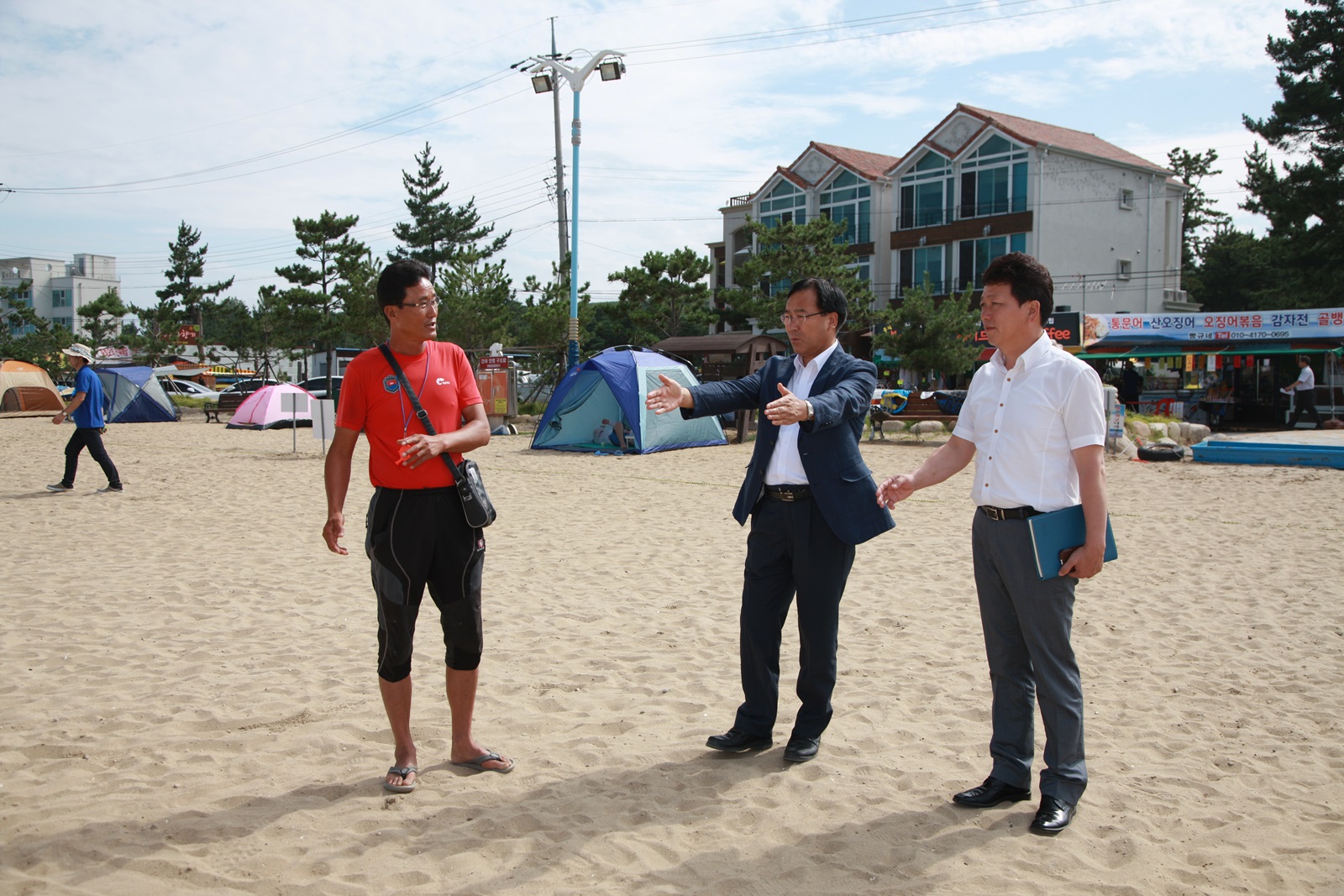 해변 근무자 위문 및 운영상황 점검(7.29)